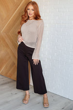 Hazel Blues® |  Magic Wide Leg Crop Pants in Chocolate