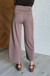 Hazel Blues® |  Magic Wide Leg Crop Pants in Dark Mocha