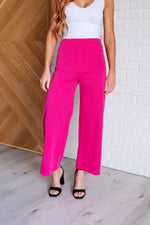 Hazel Blues® |  Magic Wide Leg Crop Pants in Hot Pink
