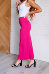 Hazel Blues® |  Magic Wide Leg Crop Pants in Hot Pink