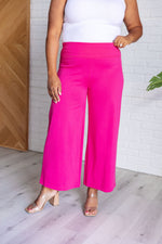 Hazel Blues® |  Magic Wide Leg Crop Pants in Hot Pink