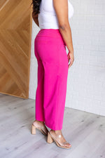 Hazel Blues® |  Magic Wide Leg Crop Pants in Hot Pink