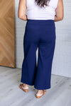 Hazel Blues® |  Magic Wide Leg Crop Pants in Navy
