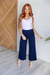 Hazel Blues® |  Magic Wide Leg Crop Pants in Navy