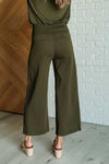 Hazel Blues® |  Magic Wide Leg Crop Pants in Olive