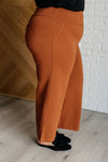 Hazel Blues® |  Magic Wide Leg Crop Pants in Rust