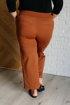 Hazel Blues® |  Magic Wide Leg Crop Pants in Rust