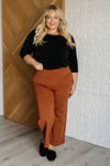 Hazel Blues® |  Magic Wide Leg Crop Pants in Rust