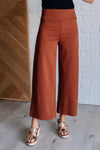 Hazel Blues® |  Magic Wide Leg Crop Pants in Rust