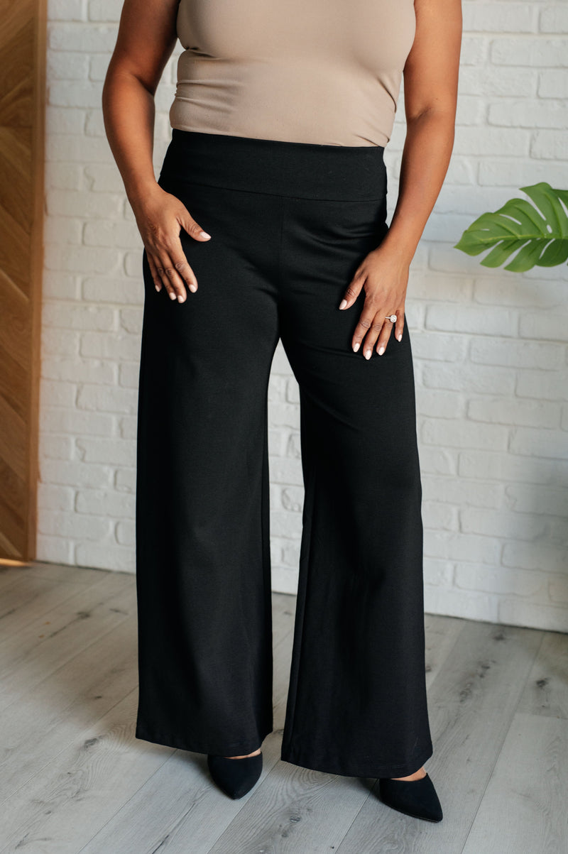 Hazel Blues® |  Magic Wide Leg Pants in Black