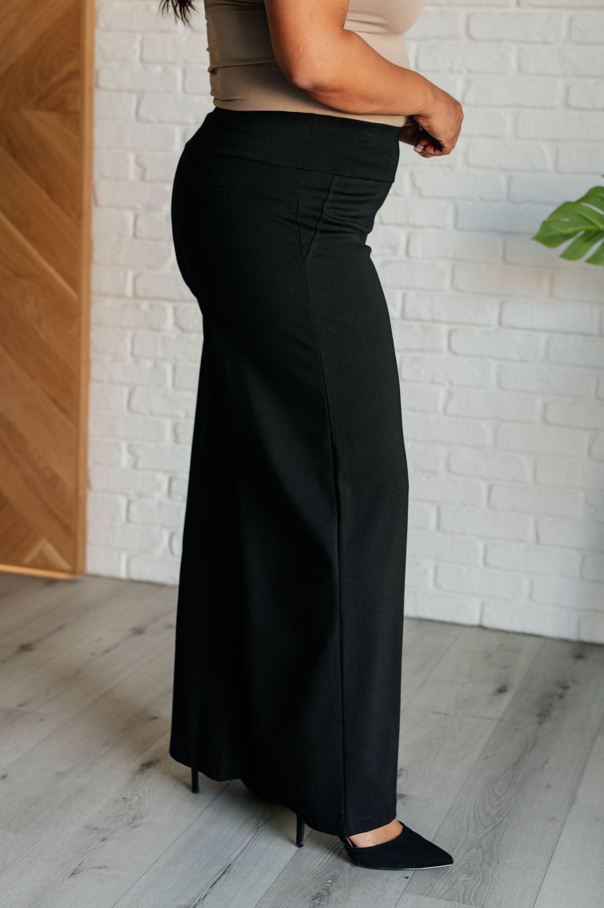 Hazel Blues® |  Magic Wide Leg Pants in Black