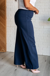 Hazel Blues® |  Magic Wide Leg Pants in Navy