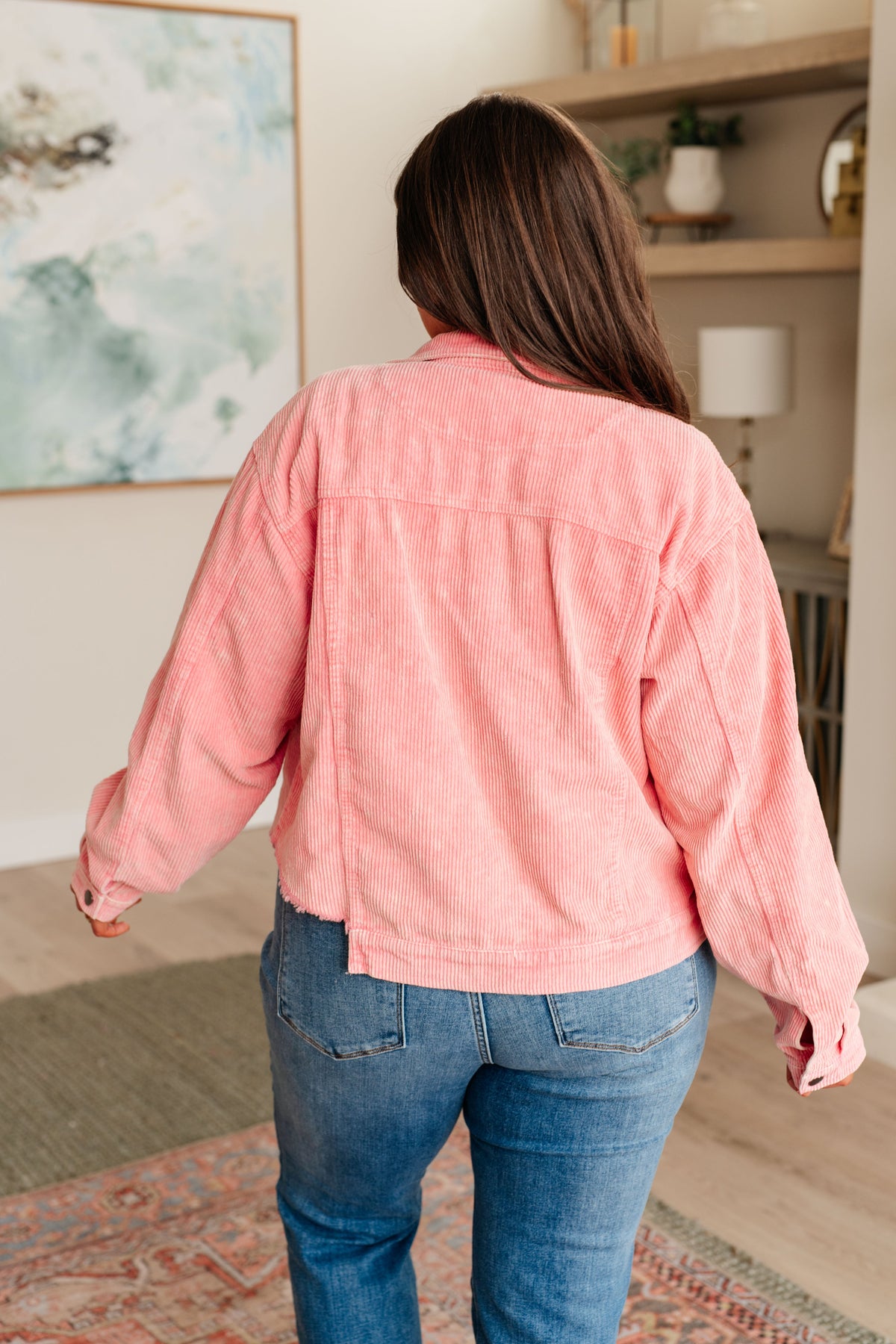 Hazel Blues® |  Main Stage Corduroy Jacket in Neon Pink