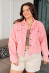 Hazel Blues® |  Main Stage Corduroy Jacket in Neon Pink