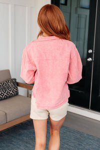 Hazel Blues® |  Main Stage Corduroy Jacket in Neon Pink