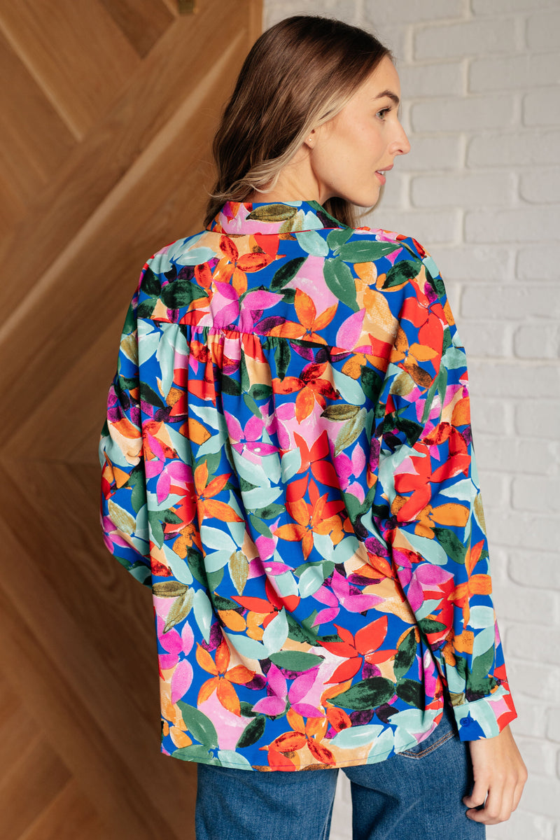 Hazel Blues® |  Make Like a Tree and Leaf Button Up Blouse
