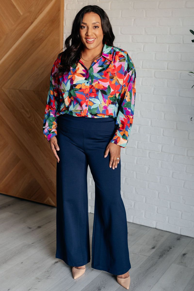 Hazel Blues® |  Make Like a Tree and Leaf Button Up Blouse