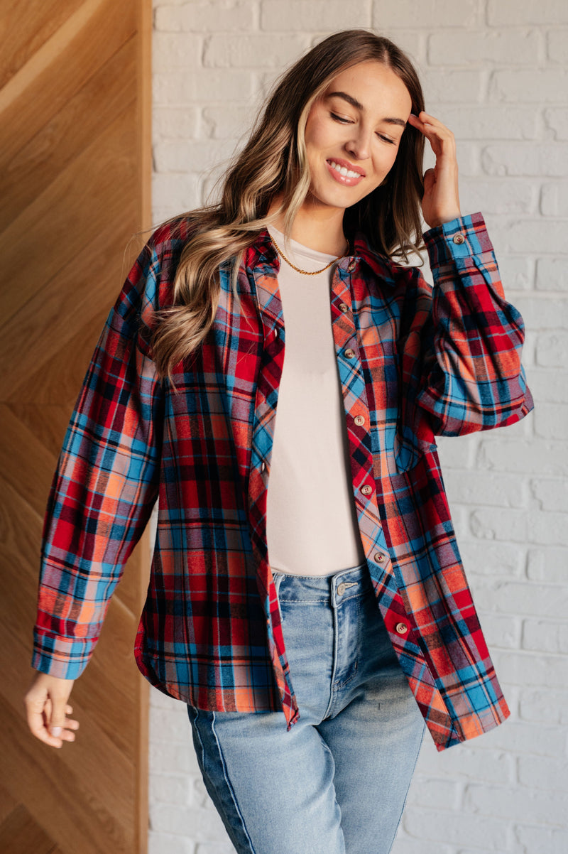 Hazel Blues® |  Make it Make Sense Plaid Button Up