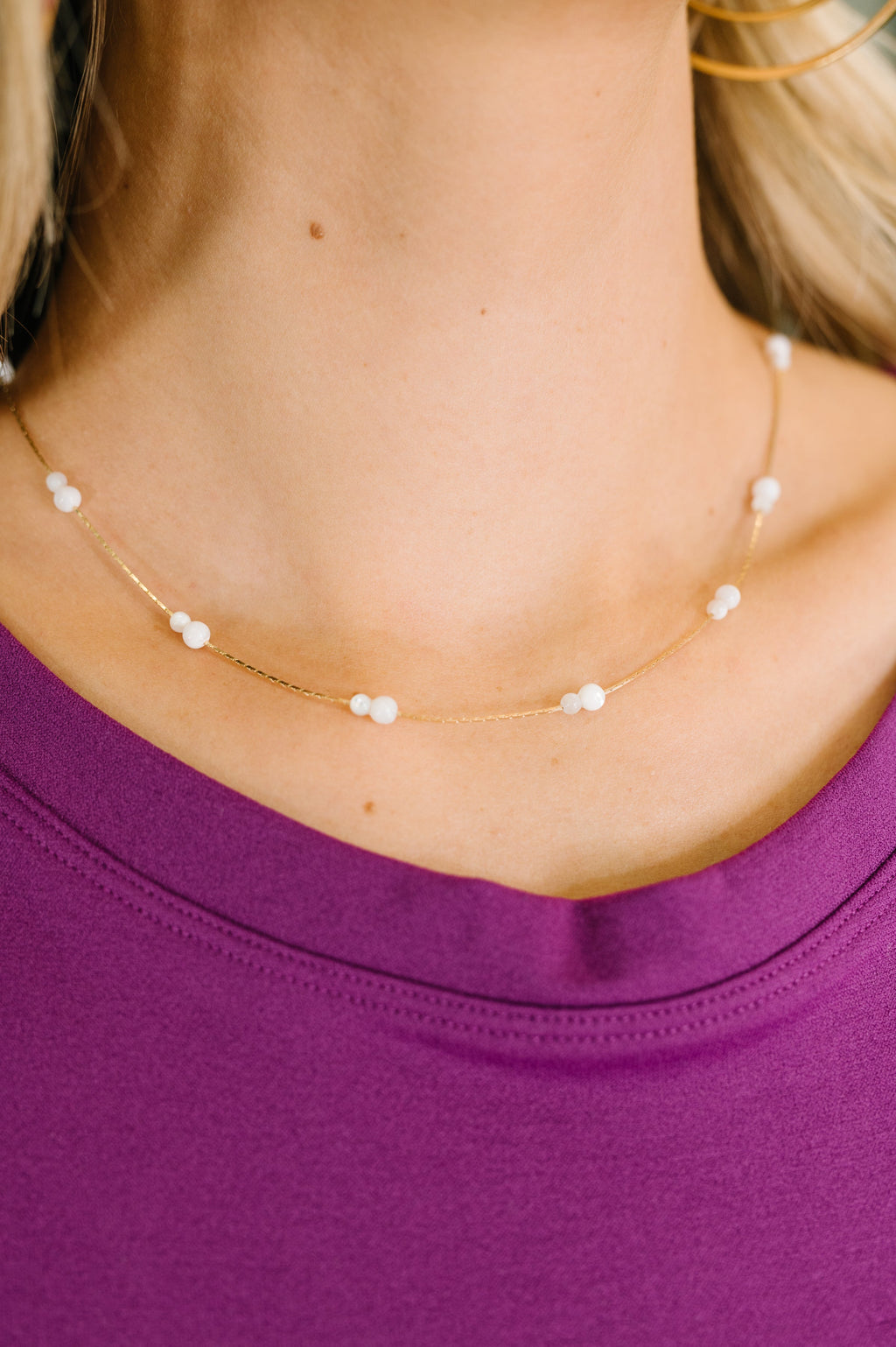 Hazel Blues® |  Making An Effort Delicate Beaded Necklace