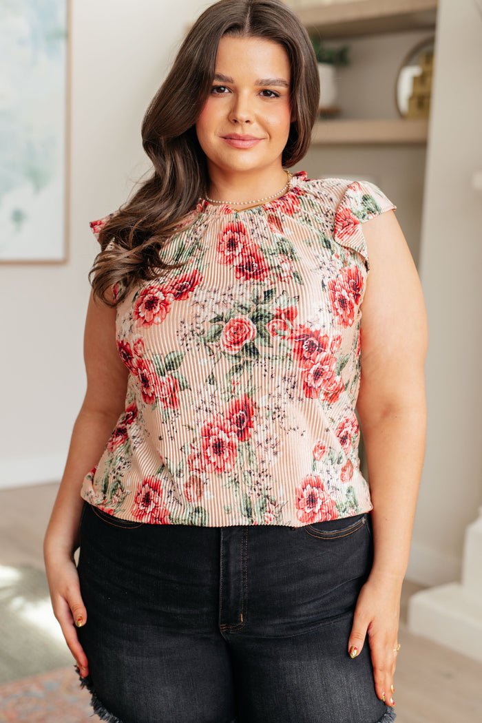 Hazel Blues® |  Making Me Blush Floral Top