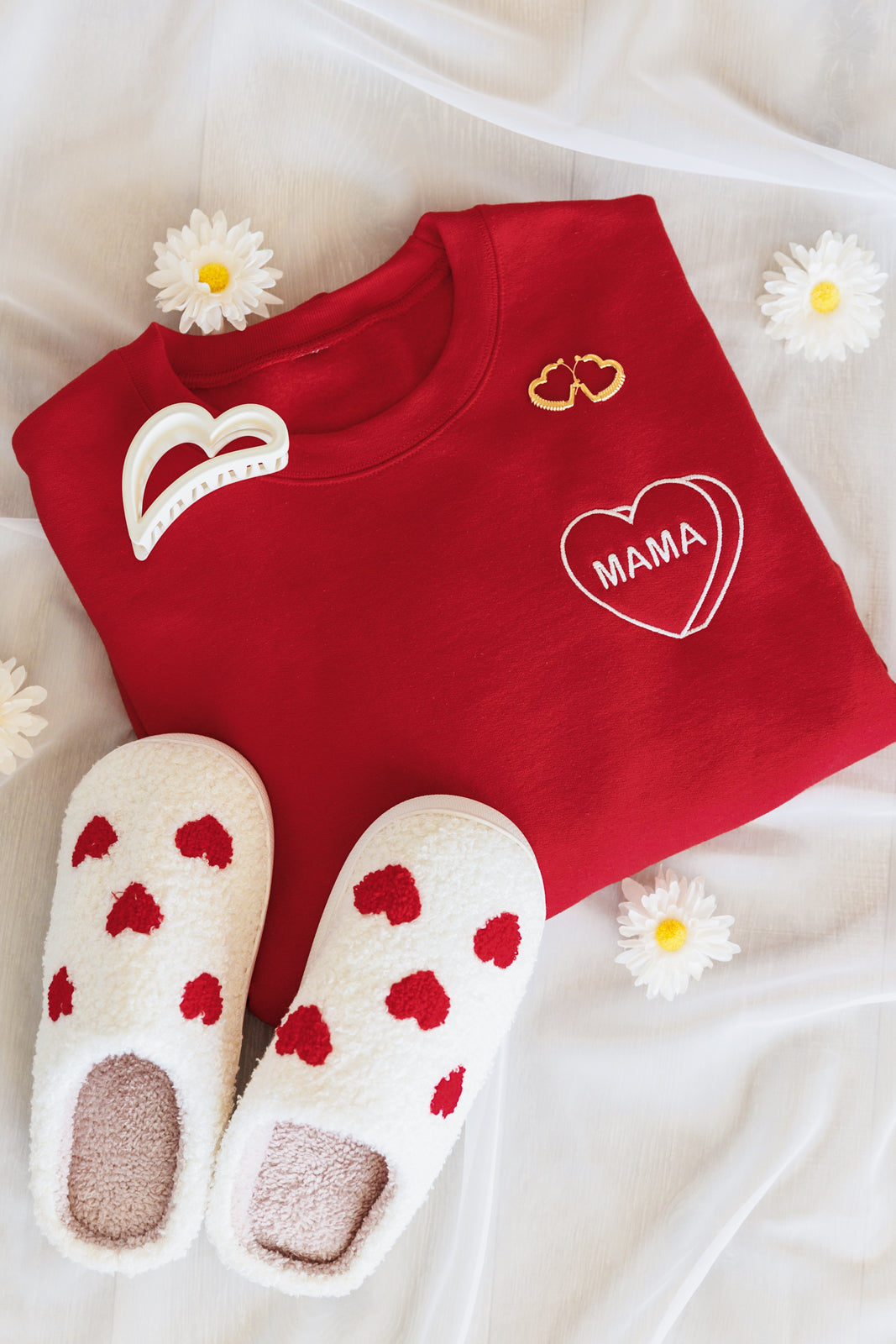 Hazel Blues® |  Matching Mama Embroidered Sweatshirt