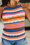 Hazel Blues® |  Max Aura Points Striped Knit Tank