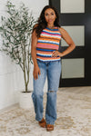 Hazel Blues® |  Max Aura Points Striped Knit Tank