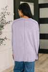Hazel Blues® |  Mellow Mood Heathered Pullover in Lavender