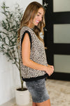 Hazel Blues® |  Meow's the Time Banded Hem Top in Leopard Print