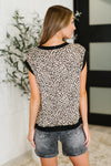 Hazel Blues® |  Meow's the Time Banded Hem Top in Leopard Print