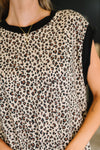 Hazel Blues® |  Meow's the Time Banded Hem Top in Leopard Print