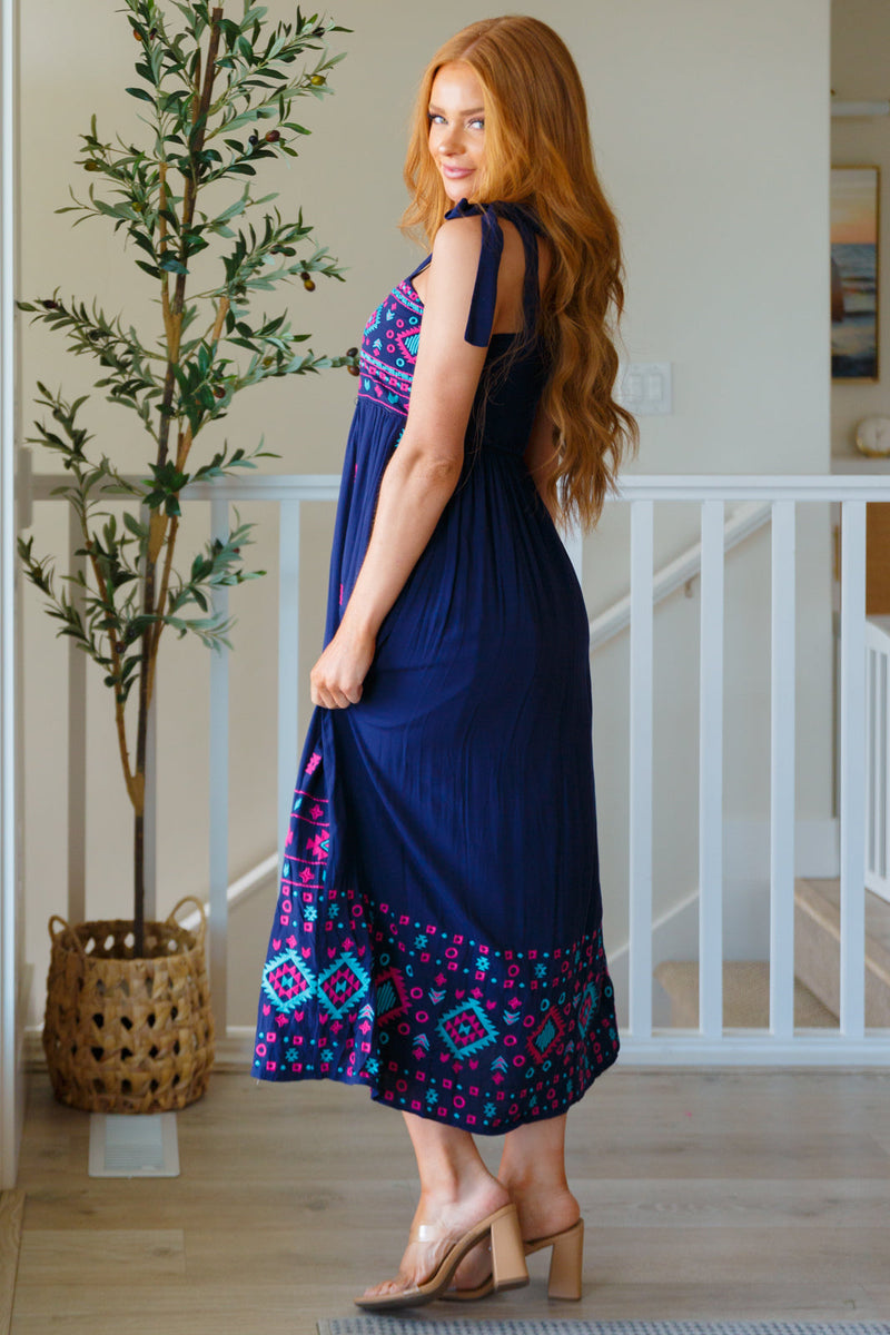 Hazel Blues | Midnight Magic Embroidered Maxi Dress Hazel Blues | Midnight Magic Embroidered Maxi Dress