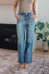 Hazel Blues® |  Mindy Mid Rise Wide Leg Jeans