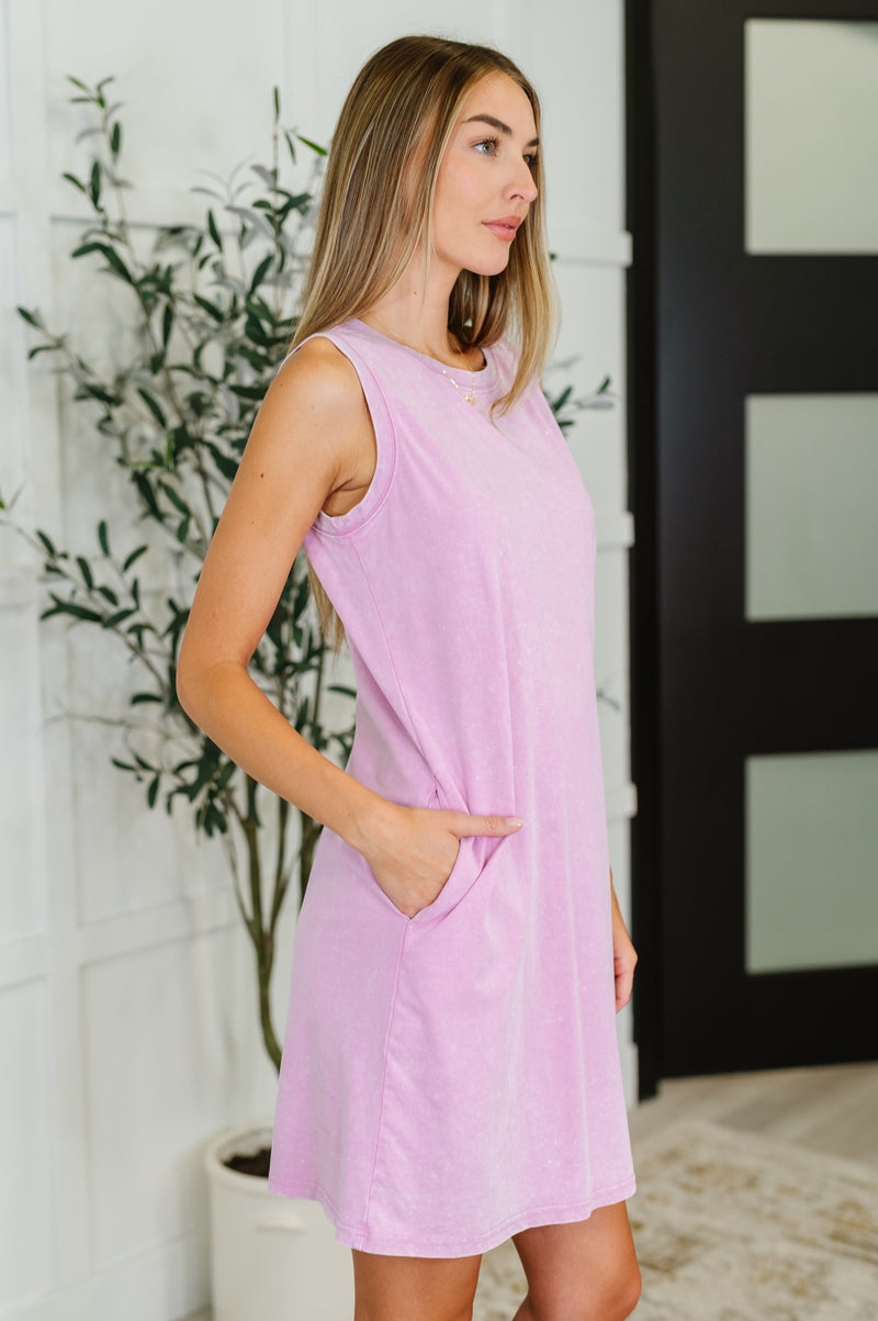 Hazel Blues® |  PREORDER: Mineral Wash Relaxed Tank Dress in Three Colors