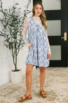 Hazel Blues® |  Miss Mischief V-Neck Romper in Blue