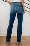 Hazel Blues® |  Morgan High Rise Distressed Straight Jeans
