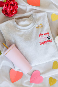 Hazel Blues® |  My Dog is My Valentine Embroidered Sweatshirt