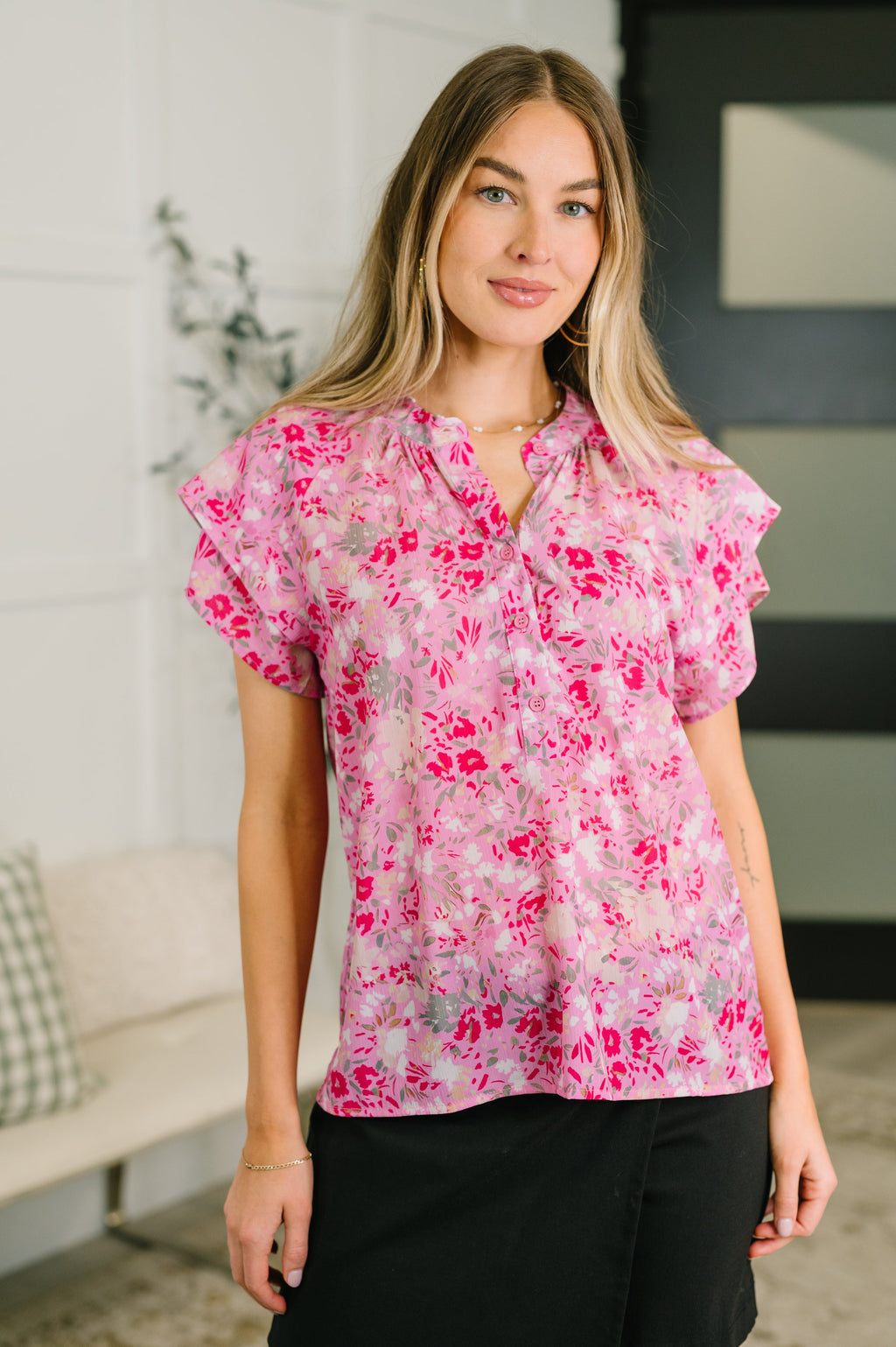 トップス 23AW Apolina Hazel blouse 7-9Y Hazel Blues® | Need My Love Floral Blouse