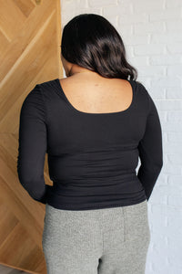 Hazel Blues® |  Never Imitated Long Sleeve Top in Black