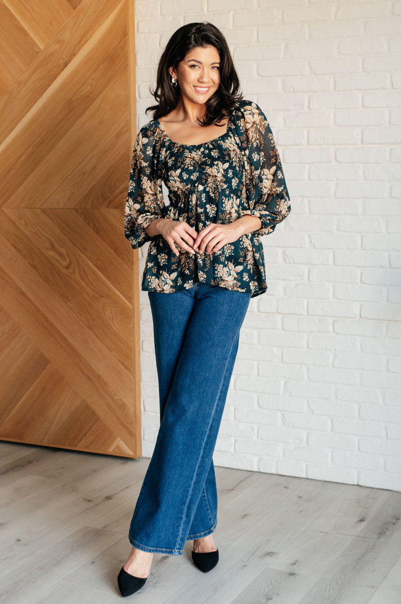 Hazel Blues® |  New Beginnings Square Neck Blouse