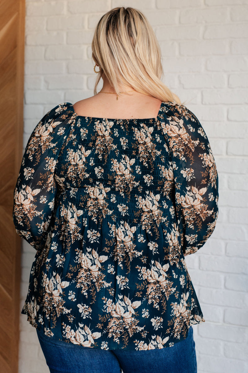 Hazel Blues® |  New Beginnings Square Neck Blouse