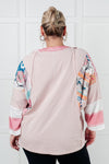 Hazel Blues® |  New Chapter Floral Color Block Patchwork Top