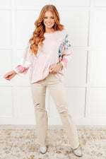 Hazel Blues® |  New Chapter Floral Color Block Patchwork Top