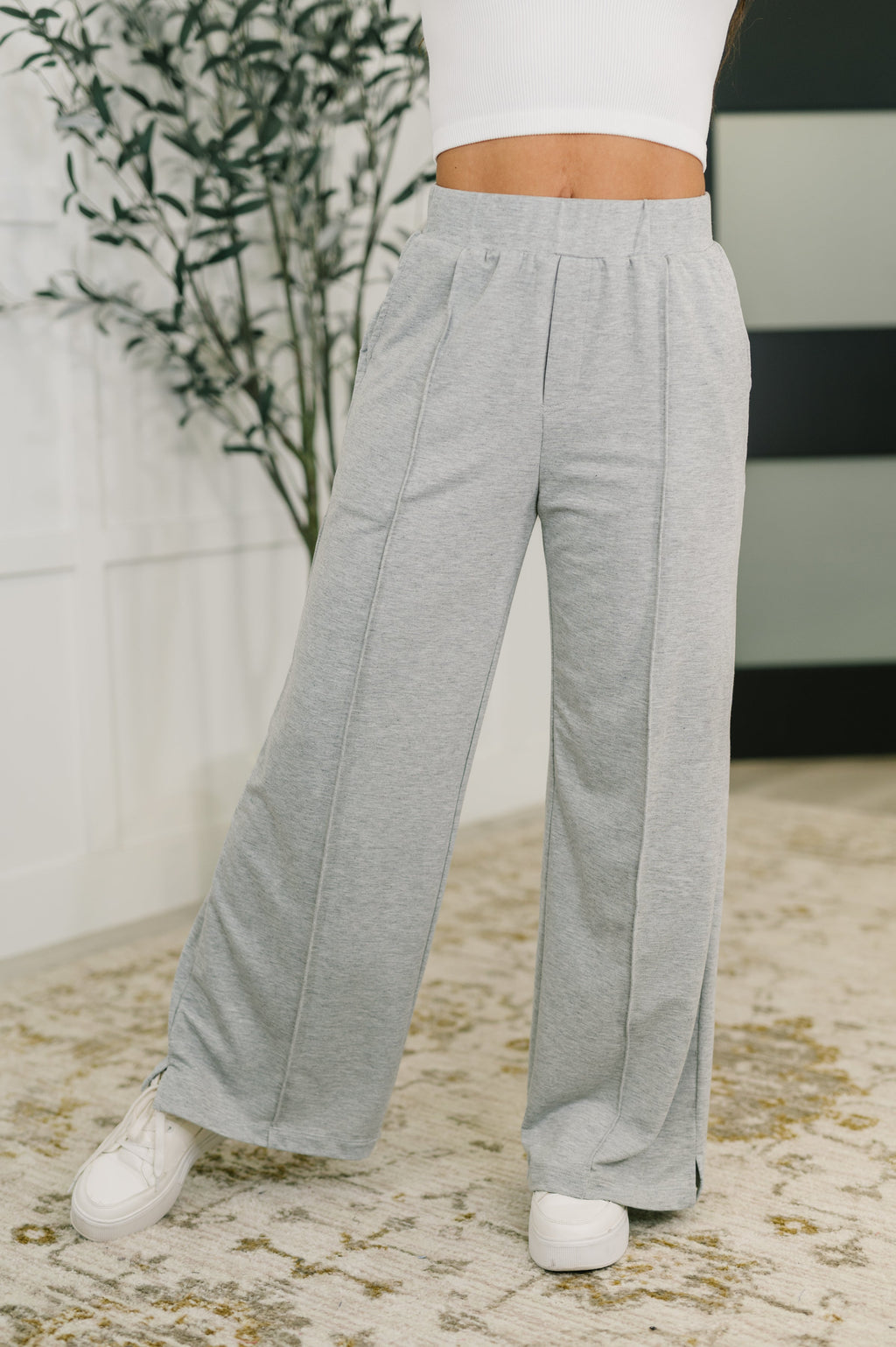 Hazel Blues® | New Discovery Center Seam Wide Leg Pants