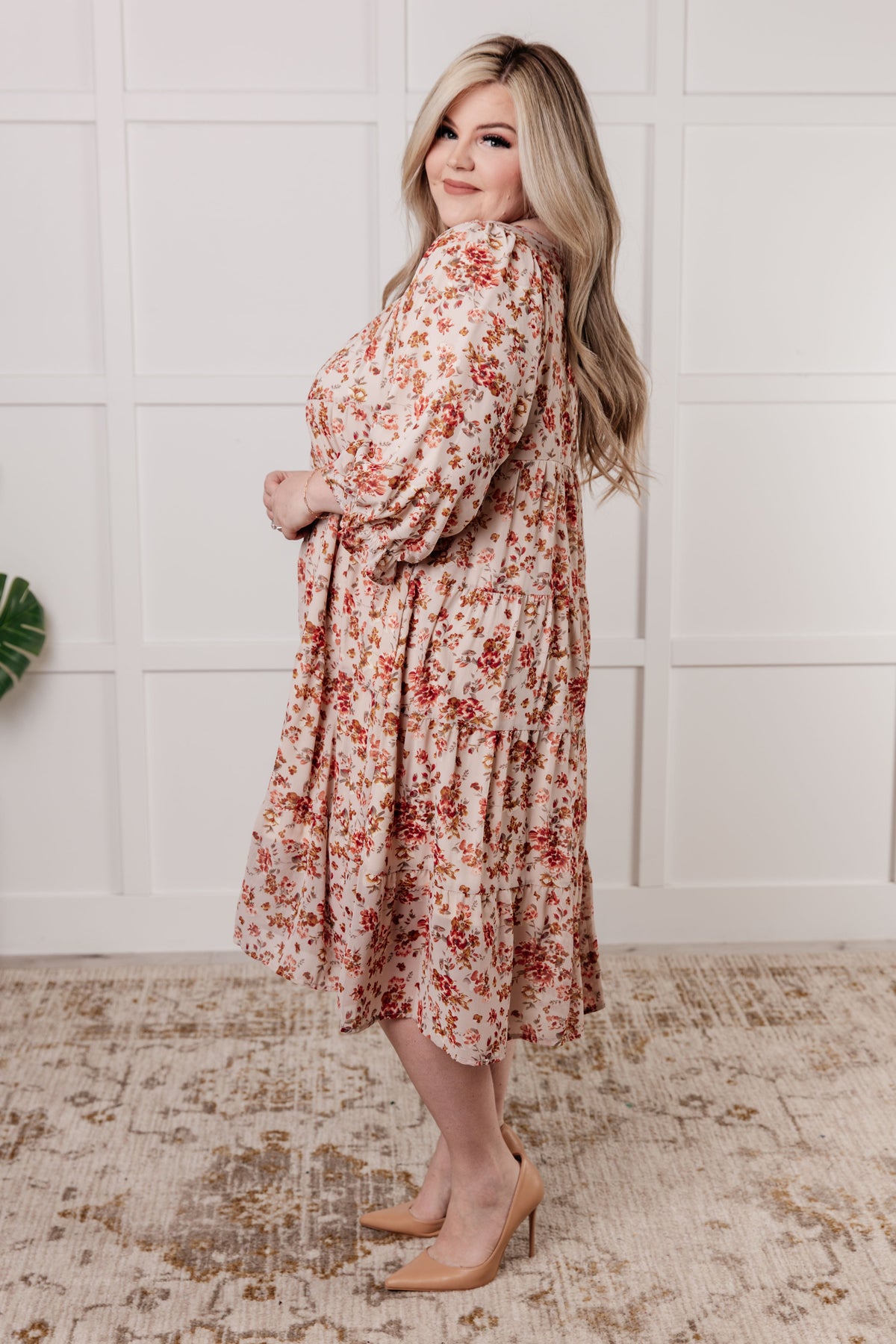 Hazel Blues® |  Next to You Balloon Sleeve Floral Dress