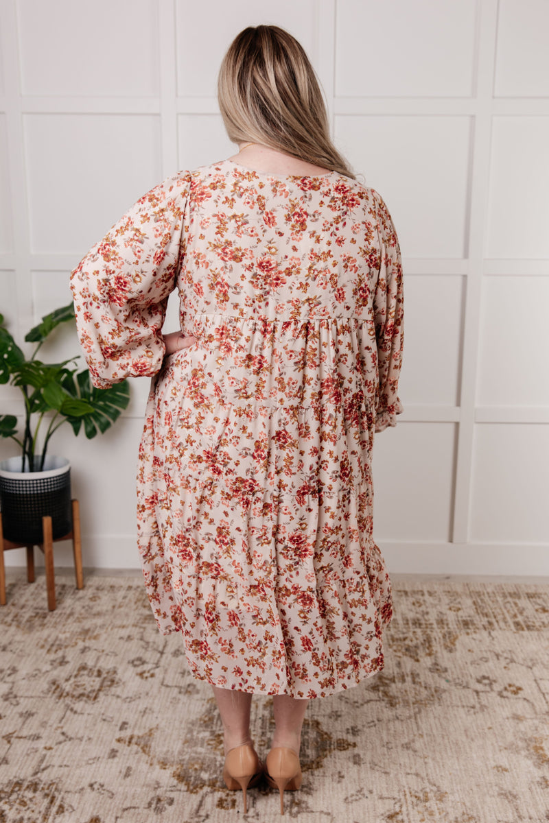 Hazel Blues® |  Next to You Balloon Sleeve Floral Dress