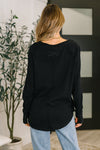 Hazel Blues® |  Nice to Each Other Raglan Sleeve Top in Black