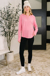 Hazel Blues® |  Nice to Each Other Raglan Sleeve Top in Fuchsia