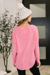 Hazel Blues® |  Nice to Each Other Raglan Sleeve Top in Fuchsia