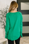 Hazel Blues® |  Nice to Each Other Raglan Sleeve Top in Kelly Green